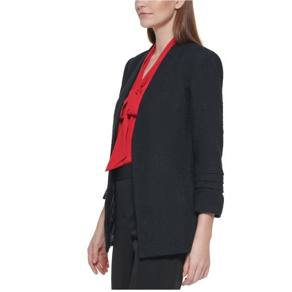 CALVIN KLEIN Tweed Slim Fit 3/4 Sleeve Blazer - 12 - Picture 6 of 7